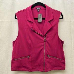 Torrid | Cropped Jersey Moto Vest